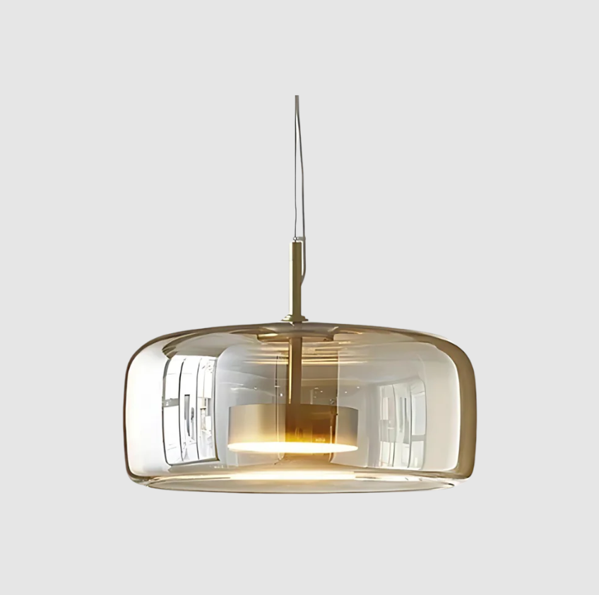 Suspension Moderne Le Trio de Hailie – Ensemble de Lampes Suspendues en Verre et Métal