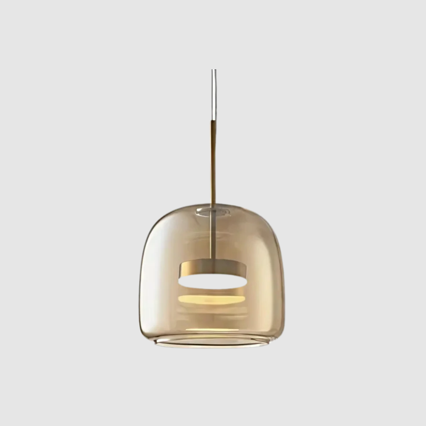 Suspension Moderne Le Trio de Hailie – Ensemble de Lampes Suspendues en Verre et Métal