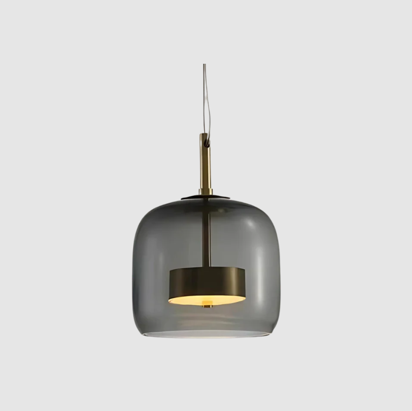 Suspension Moderne Le Trio de Hailie – Ensemble de Lampes Suspendues en Verre et Métal