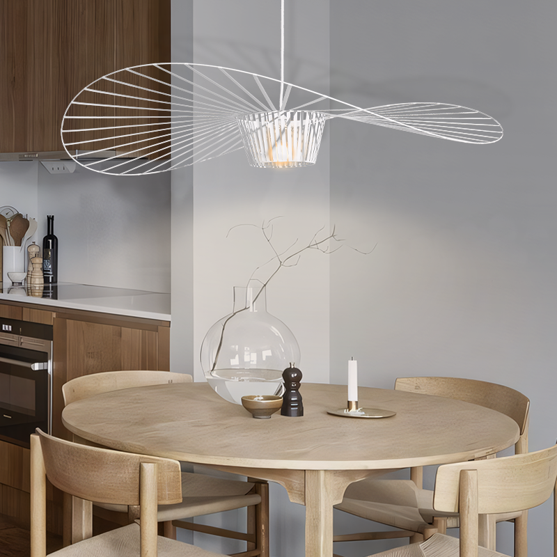 Suspension Moderne Rosland Vertigo - Design Chapeau de Paille Élégant et Unique