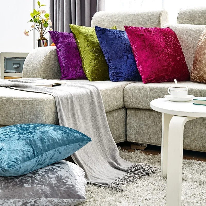 Housse de Coussin en Velours – Luxe Ultra Doux pour Votre Salon - Soulety