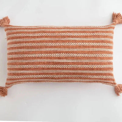 Soulety - Housse de Coussin Décorative avec Franges en Lin - Soulety